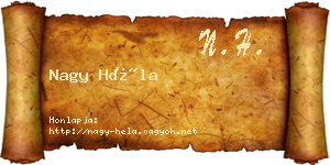 Nagy Héla névjegykártya